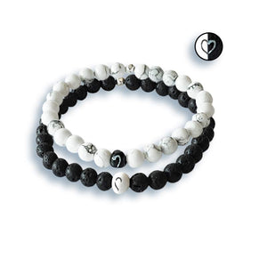 Bracelet en commun couple cadeau en porcelaine