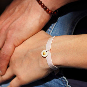 Bracelet en porcelaine avec coeur pour jeune maman made in Frane