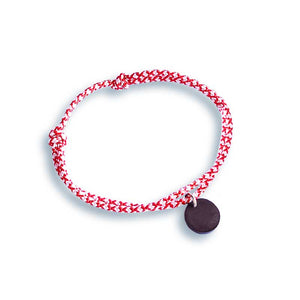 Bracelet rouge porcelaine noire homme et femme