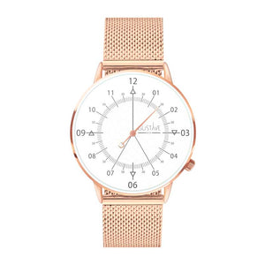 Montre aiguille femme avec bracelet or rose