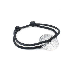 Bracelet noir argent homme et femme artisanal made in France pour cadeau