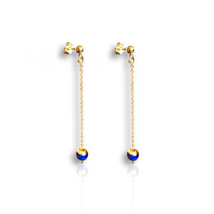 boucles d'oreilles femme avec perle en porcelaine de limoges à offrir en cadeau d'anniversaire ou de mariage