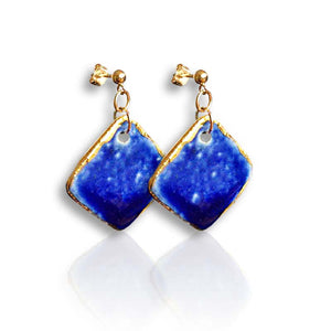 Boucles d'oreilles en porcelaine de Limoges pour cadeau 20 ans de mariage