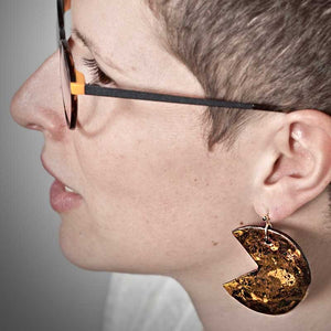 Bijoux en porcelaine | Boucles d'oreilles noires