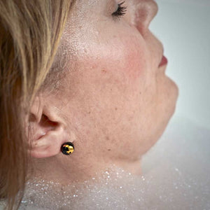 Bijoux 20 ans de mariage avec des boucles d'oreilles en porcelaine de Limoges pour femme