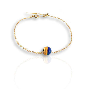 Bracelet perles fines en porcelaine de Limoges pour idée cadeau femme 20 ans de mariage