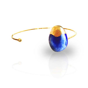 bracelet jonc ouvert en porcelaine pour femme fabriqué en France