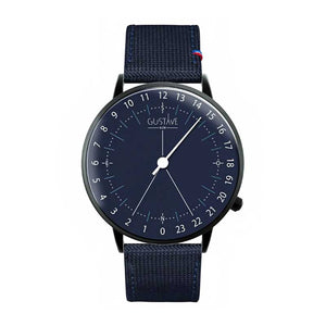 seaqual bleue bracelet toile Montre 24h | Pelote De Porcelaine