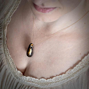 Collier sautoir porcelaine pour femme à offrir en cadeau artisanal pour 20 ans de mariage