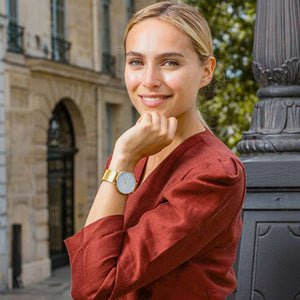 Montre 24h pour femme | Cadran à aiguille| pelote de porcelaine