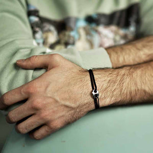 Bracelet grain de café homme en porcelaine cadeau made in France