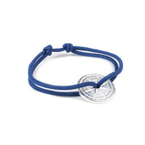 Bracelet cordon BARCELONE en argent - bleu